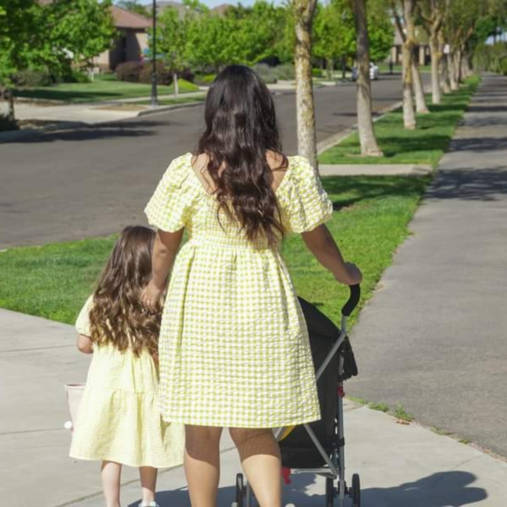 Easte dress yellow and white